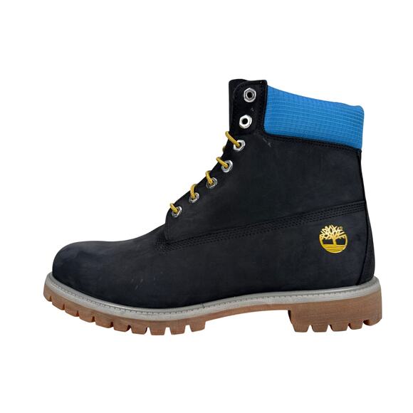 Timberland Premium 6 Inch Boots Mens 13 Black Nubuck Leather WP Blue Collar main image 8